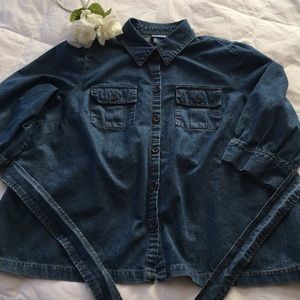 Plus size (16-18W)denim button-down shirt/jacket